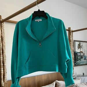 WEWOREWHAT cropped turquoise Sweatshirt